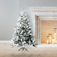 ALBERO DI NATALE ROCCARASO 150 CM CON NEVE INNEVATO ARTIFICIALE