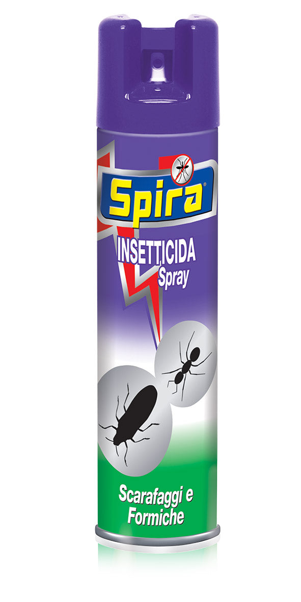 SPIRA INSETTICIDA SPRAY SCARAFAGGI FORMICHE EFFICACE PER INTERNI 2 X 400 ML
