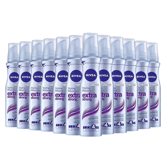 SET 12 CONFEZIONI DI NIVEA SPUMA 150 ML EXTRA STRONG