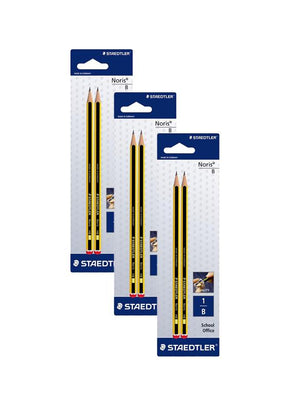 KIT SET 3 PZ MATITA STAEDTLER N1 B NORIS ALTA QUALITÀ 2PZ