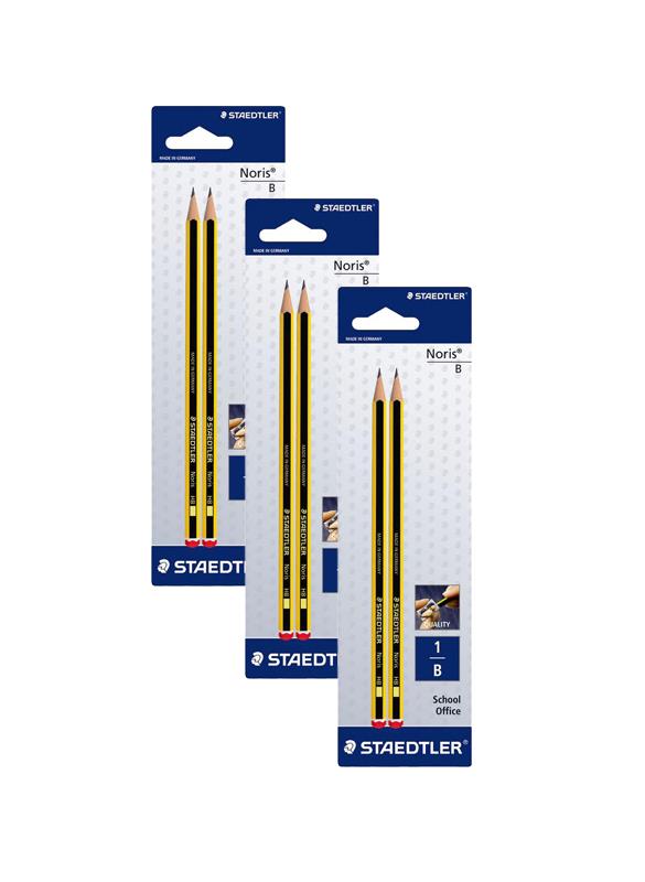 KIT SET 3 PZ MATITA STAEDTLER N1 B NORIS ALTA QUALITÀ 2PZ