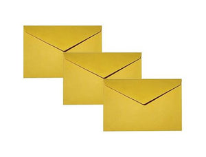 KIT SET 3 PZ 50 BUSTE DA LETTERA 12X18CM GIALLA CON BORDO GOMMATO