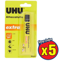 SET 5 UHU COLLE ATTACCATUTTO EXTRA 20 ML