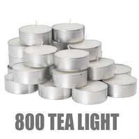 MAURY'S CANDELINE TEA LIGHT 800PZ BIANCHE SENZA PROFUMO BASE IN METALLO