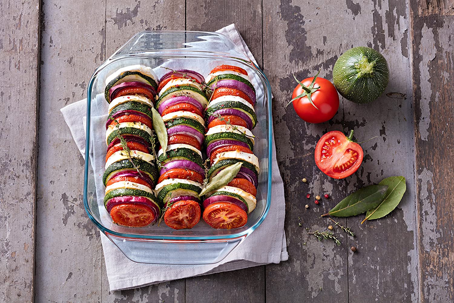 SET 3 TEGLIE PYREX TEGAME RETTANGOLARE PICCOLA MEDIA E GRANDE