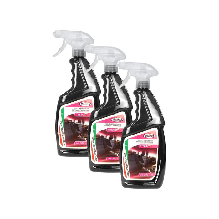 KIT SET 3 PZ MAURY'S SPRAY AUTO PULISCI TESSUTI 750 ML