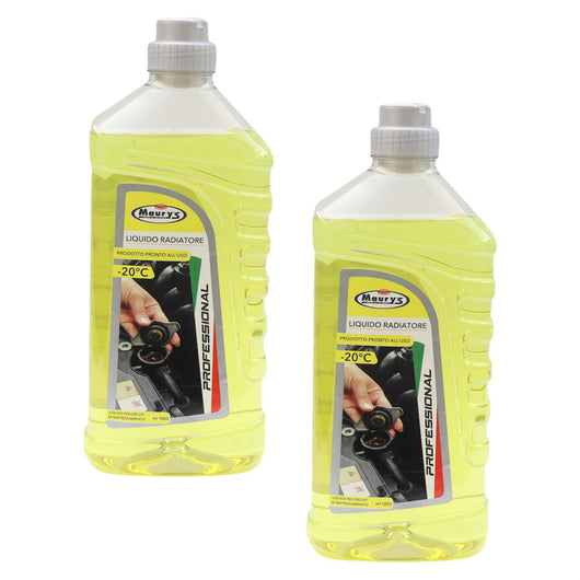 KIT SET  2 PZ LIQUIDO PROFESSIONALE PER RADIATORE GIALLO PER RAFFREDDAMENTO 1 LT