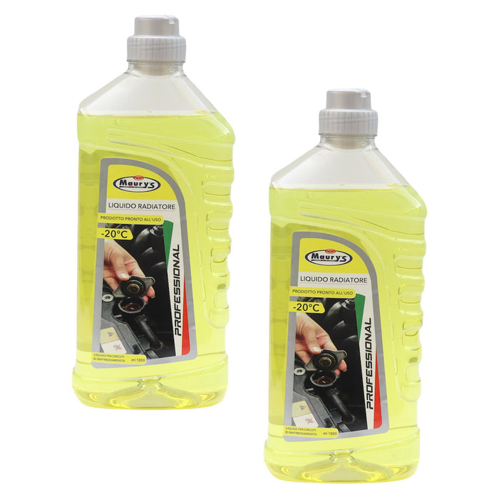 KIT SET  2 PZ LIQUIDO PROFESSIONALE PER RADIATORE GIALLO PER RAFFREDDAMENTO 1 LT