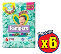 KIT DA 6 PAMPERS PANNOLINI BABY DRY 6 EXTRA LARGE 15-30KG DA 14 PZ