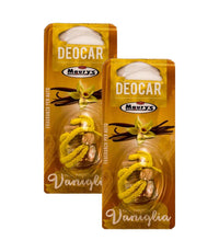 KIT SET 2 PZ  MAURY'S PROFUMATORE AUTO CON TAPPO IN LEGNO 5 ML VANIGLIA