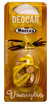 KIT SET 2 PZ  MAURY'S PROFUMATORE AUTO CON TAPPO IN LEGNO 5 ML VANIGLIA