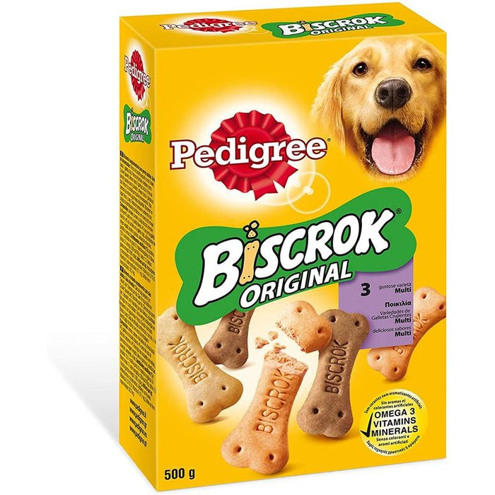 3 PEDIGREE BISCROK ORIGINAL SNACK BISCOTTI PER CANE DA 500 GR