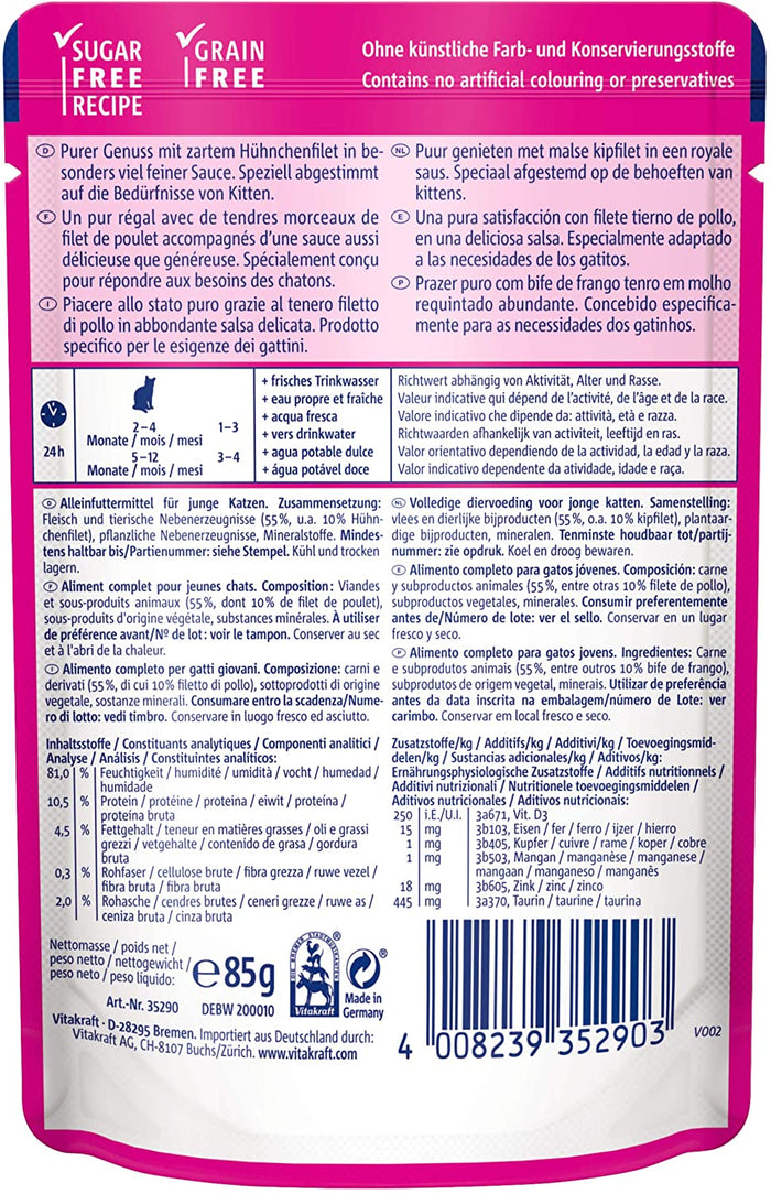 SET 23 BUSTINE POESIE DELI SAUCE 85GR POLLO JUNIOR PER GATTI 2-12 MESI