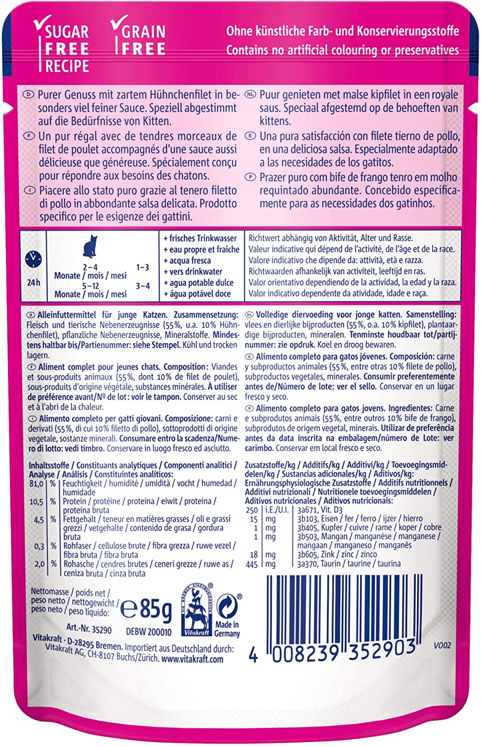 SET 23 BUSTINE POESIE DELI SAUCE 85GR POLLO JUNIOR PER GATTI 2-12 MESI