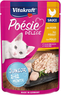 SET 23 BUSTINE POESIE DELI SAUCE 85GR POLLO JUNIOR PER GATTI 2-12 MESI