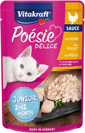 SET 23 BUSTINE POESIE DELI SAUCE 85GR POLLO JUNIOR PER GATTI 2-12 MESI