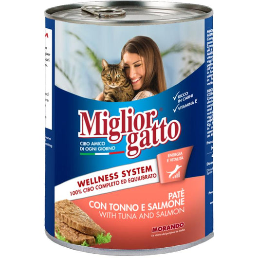 SET 24 MIGLIOR GATTO PATÈ CON TONNO E SALMONE IN CONFEZIONE DA 405 GR