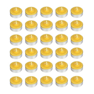 MAURY'S CANDELINE TEA LIGHT 30 PZ GIALLE CON OLIO DI CITRONELLA E BASE IN METALLO