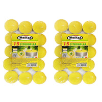 MAURY'S CANDELINE TEA LIGHT 30 PZ GIALLE CON OLIO DI CITRONELLA E BASE IN METALLO