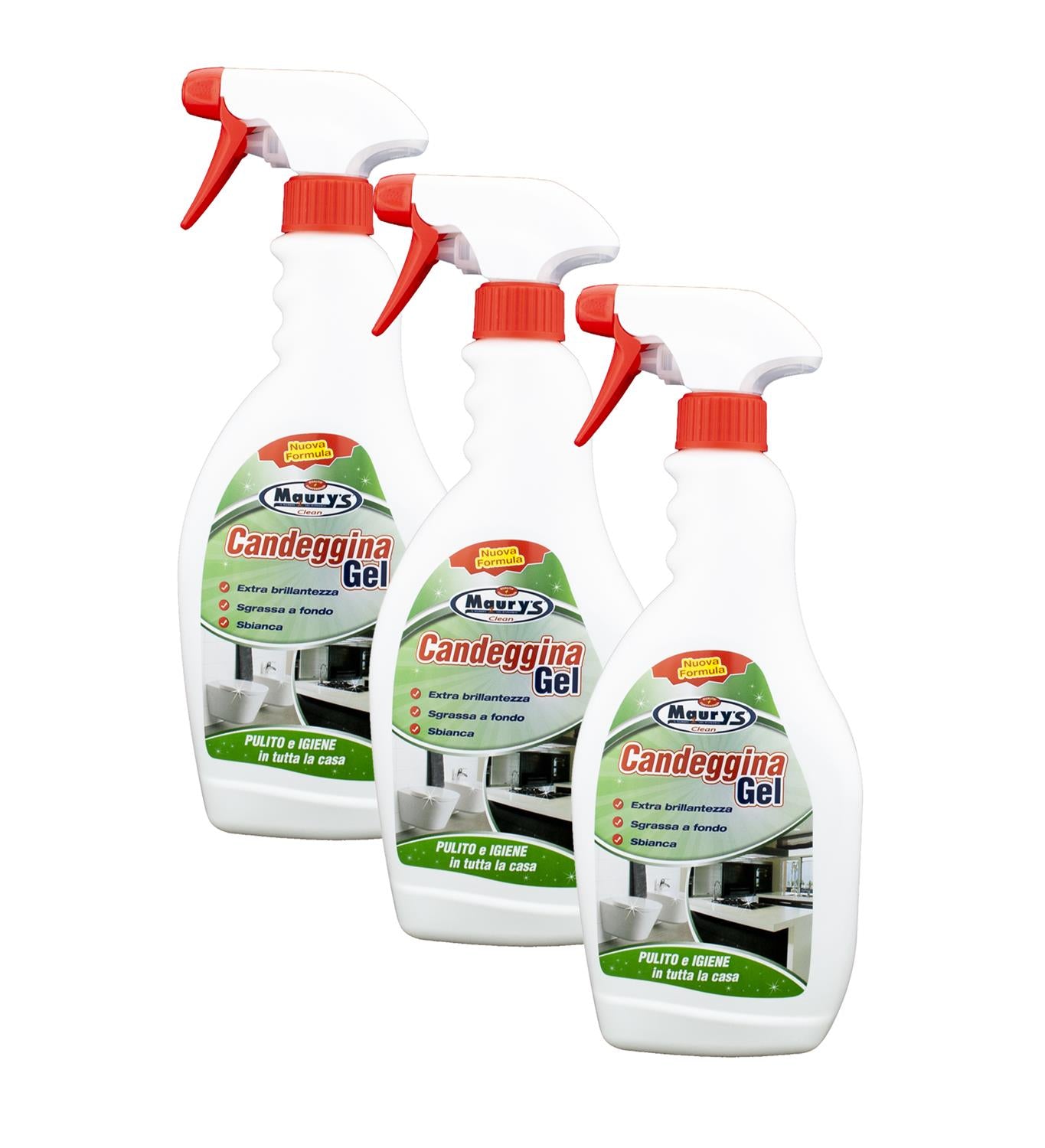 KIT SET 3 PZ MAURY'S SPRAY 750 ML CANDEGGINA GEL