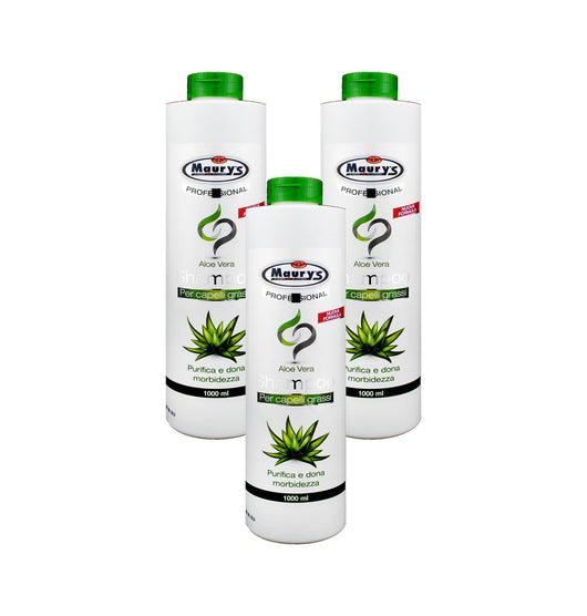 KIT SET 3 PZ HYDRA VIVA SHAMPOO CAPELLI GRASSI CON ALOE VERA FORMATO 1 LT