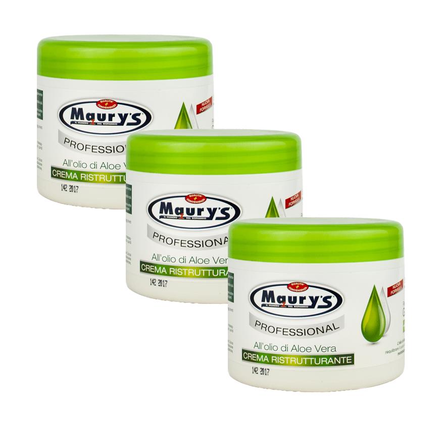 KIT SET 3 PZ MAURY'S PROFESSIONAL CREMA RISTRUTTURANTE CAPELLI