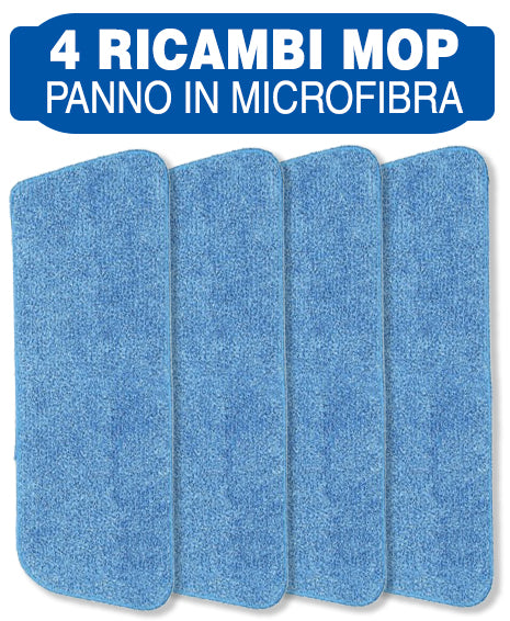 MAURY'S KIT 4 RICAMBI SPRAY MOP 43X14.5CM PANNO IN MICROFIBRA