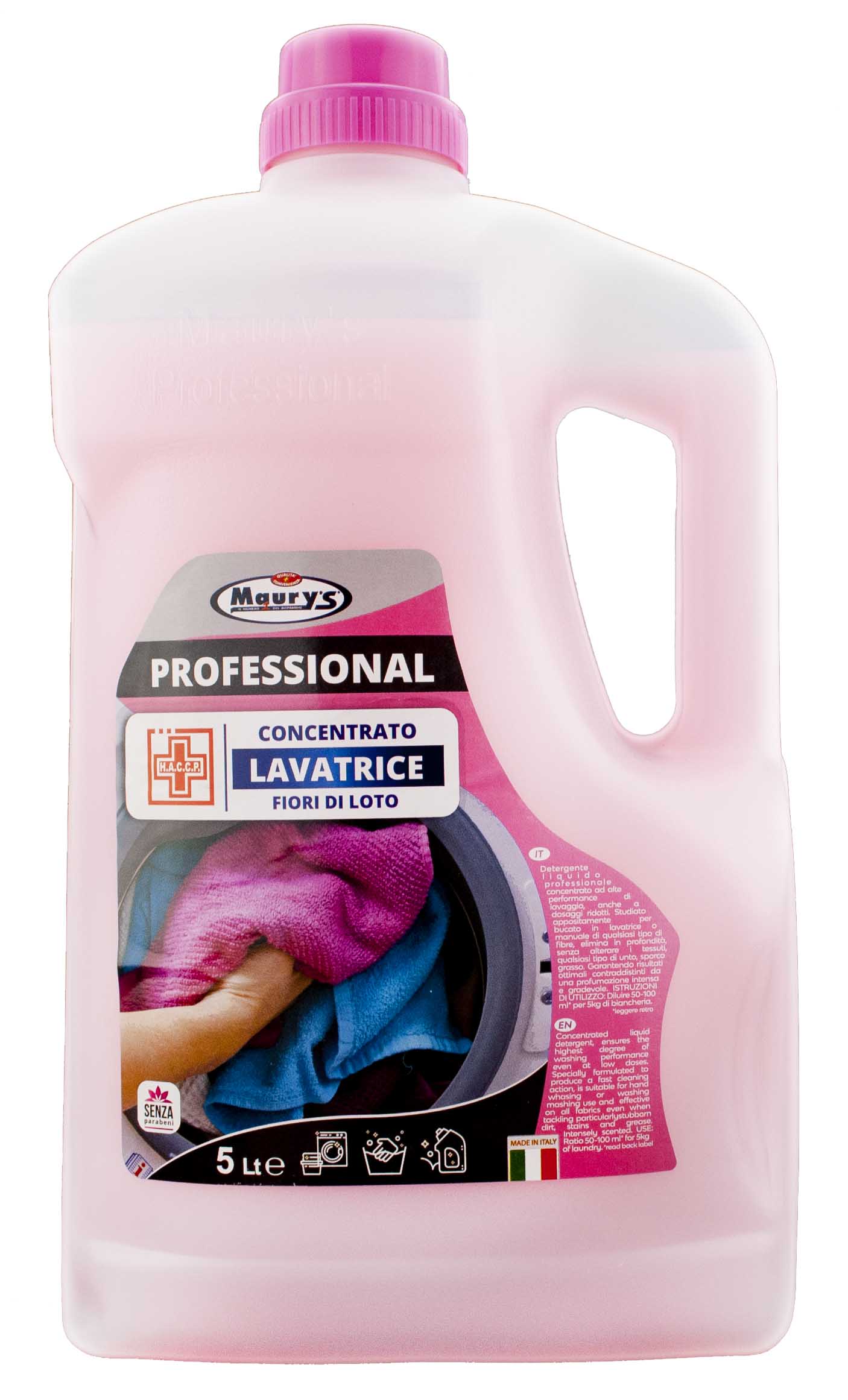 15 LT MAURY'S PROFESSIONAL LAVATRICE FIORI DI LOTO IN CONFEZIONI DA 3X5 LT