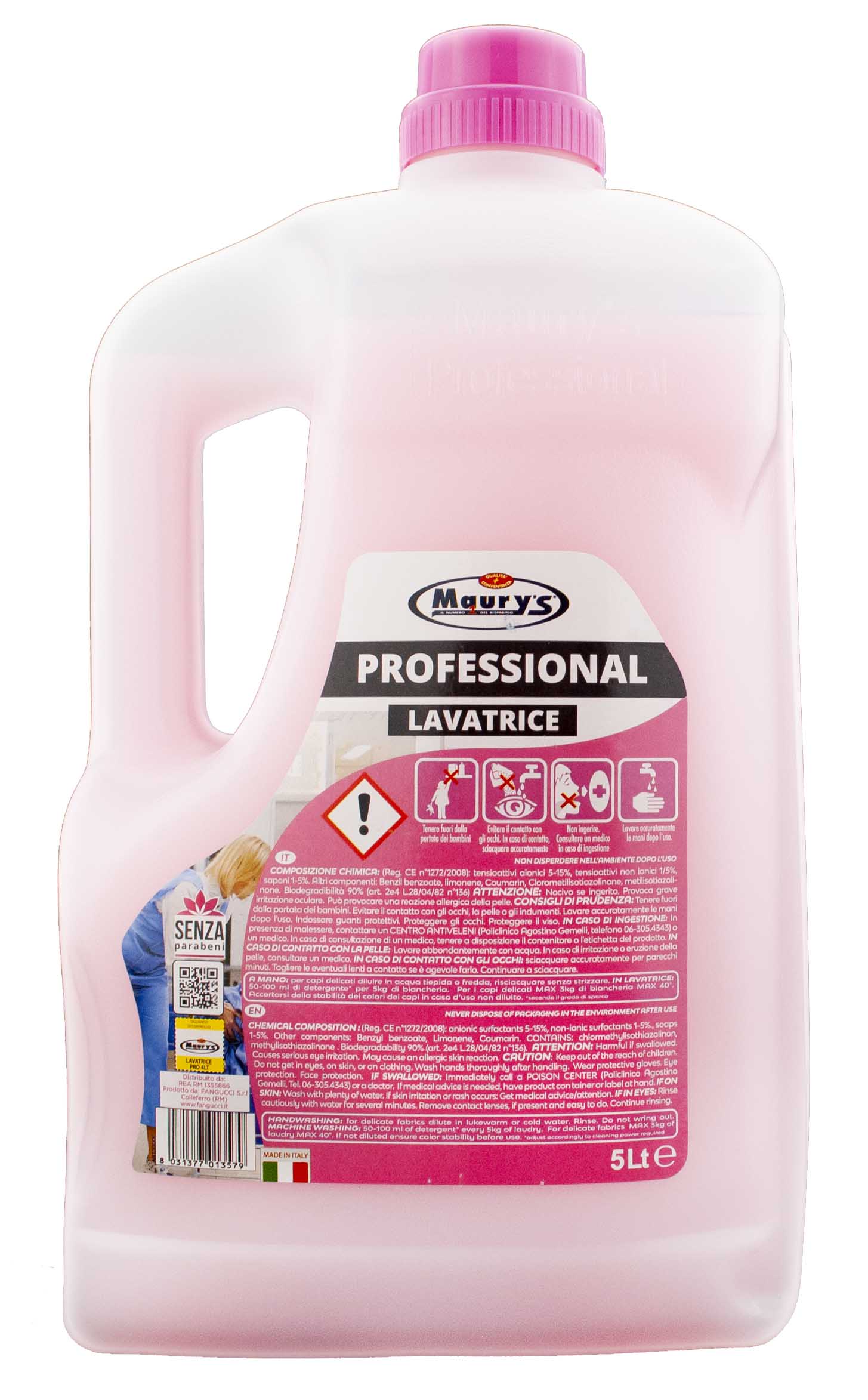 15 LT MAURY'S PROFESSIONAL LAVATRICE FIORI DI LOTO IN CONFEZIONI DA 3X5 LT
