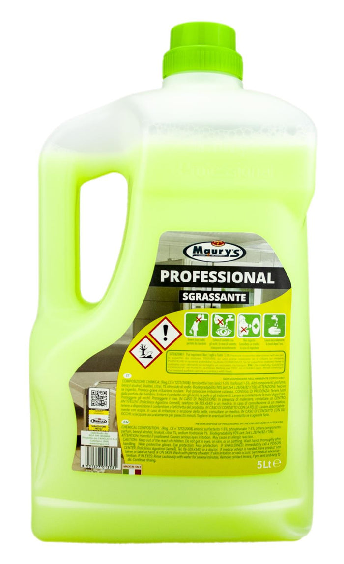 15LT MAURY'S PROFESSIONAL DETERGENTE SGRASSANTE LIMONE IN CONFEZIONE DA 3X5 LT
