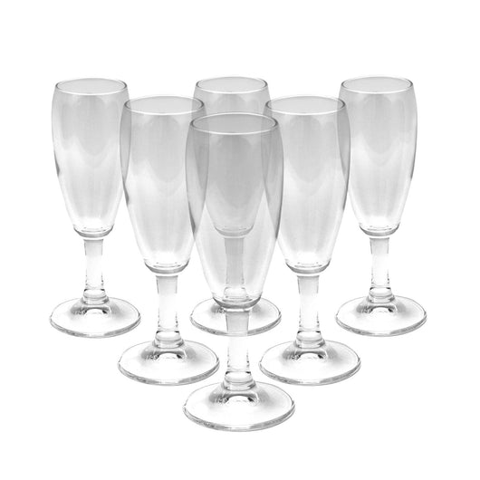 KIT 6 PZ CALYPSO VINO FLUTTINO CALICI IN VETRO DA 110 ML H 15.9 CM