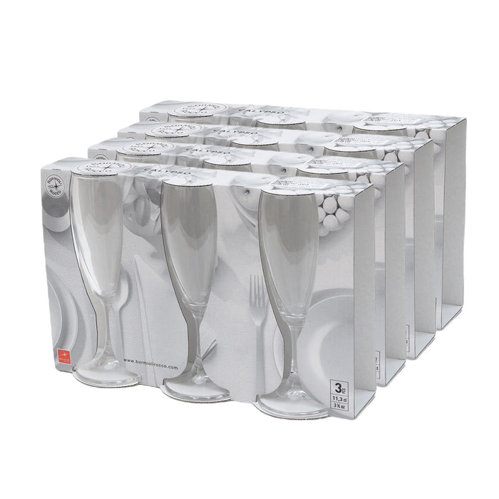 KIT 12 PZ CALYPSO VINO FLUTTINO CALICI IN VETRO DA 110 ML