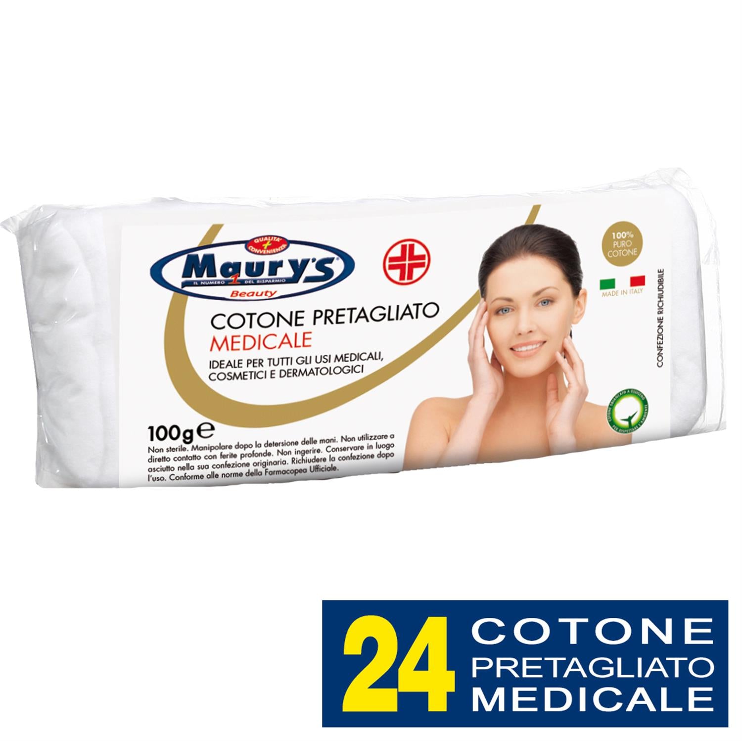 24 MAURY'S COTONE PRETAGLIATO MEDICALE LEVATRUCCO 2400GR