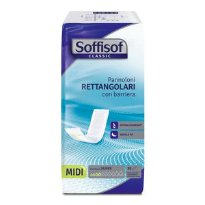 8 SOFFISOF PANNOLONI RETTANGOLARI CON BARRIERA ASSORBENZA MIDI DA 30 PZ