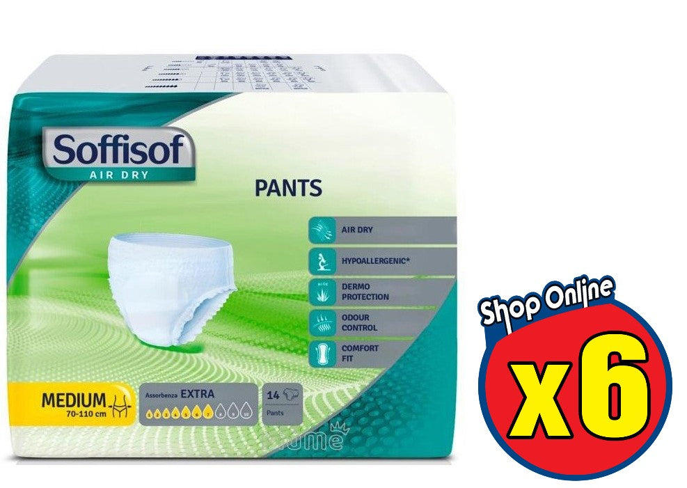 6 SOFFISOF PANTS ASSORBENZA 7 EXTRA MISURA MEDIUM DA 14 PZ