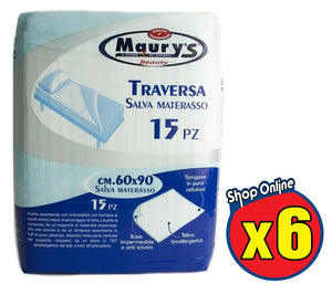 6 MAURY'S TRAVERSA SALVA MATERASSO 60 X 90 CM DA 15 PZ
