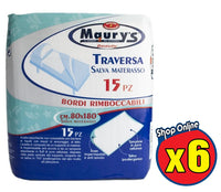 6 MAURY'S TRAVERSA SALVA MATERASSO 80 X 180 CM DA 15 PZ