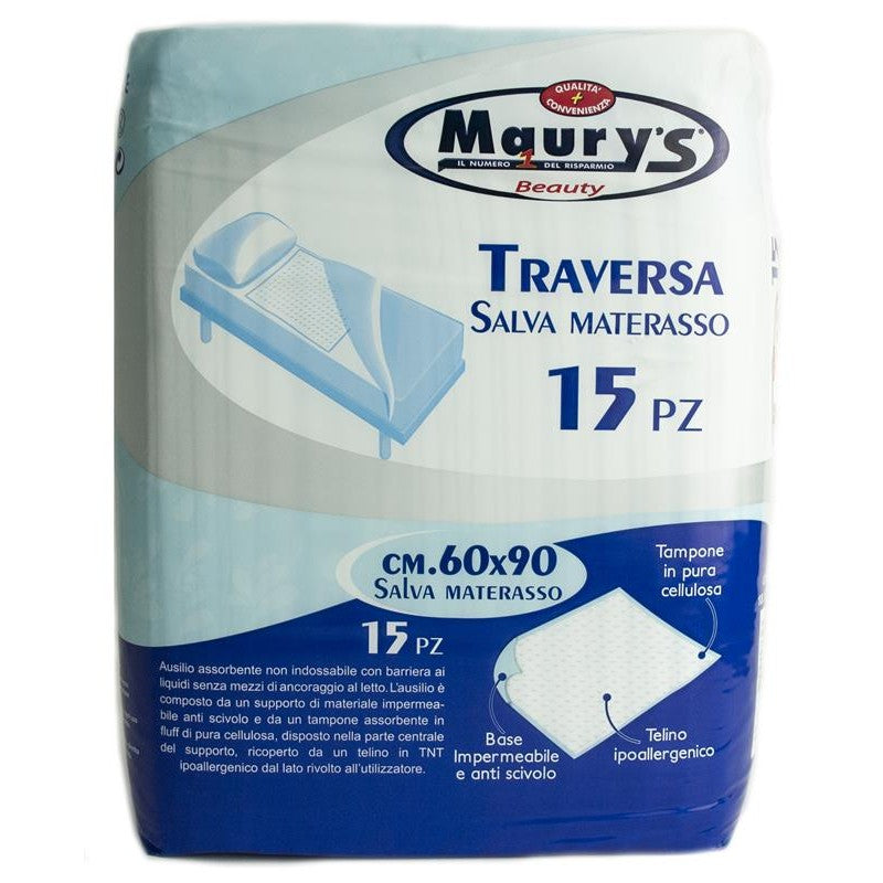 6 MAURY'S TRAVERSA SALVA MATERASSO 60 X 90 CM DA 15 PZ
