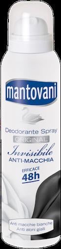 SET 3 CONFEZIONI MANTOVANI DEODORANTE SPRAY INVISIBLE ORIGINAL FORMATO DA 150 ML
