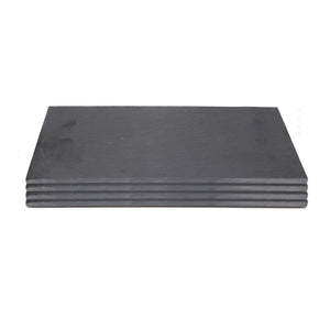 SET 4 VASSOI SOTTOPIATTI IN ARDESIA 30 X 11 CM CON PIEDINI ANTISCIVOLO