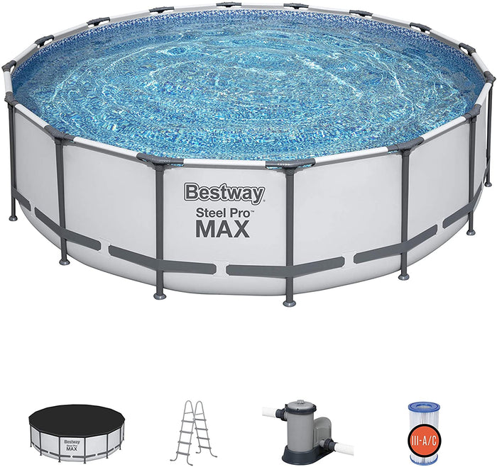 BESTWAY PISCINA FUORI TERRA STEEL PRO MAX TONDA Ø 488 X 122 CM