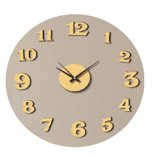 OROLOGIO TONDO ADESIVO SATINATO IN COLORE ORO DA 75CM