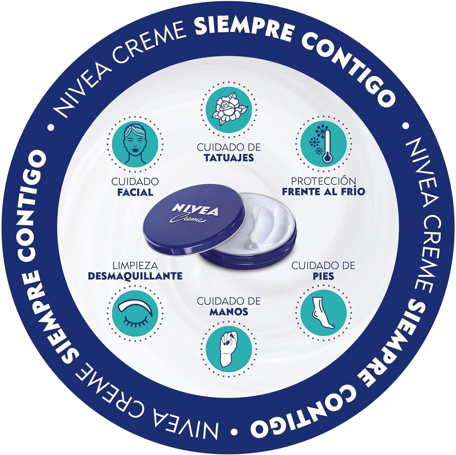 SET 4 NIVEA CREME MAXI CREMA MULTIUSO 250 ML BARATTOLO