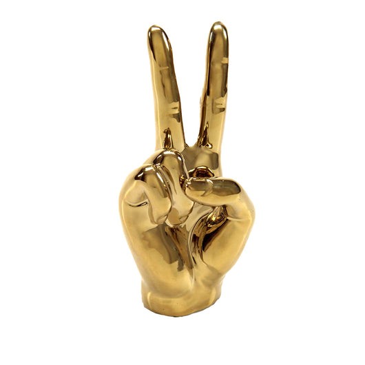 STATUA DECORATIVA MANO 9X7X19 CM IN COLORE ORO