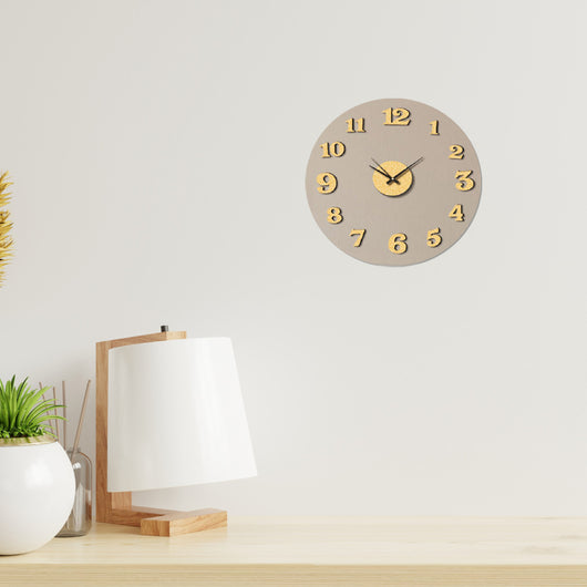 OROLOGIO TONDO ADESIVO SATINATO IN COLORE ORO DA 75CM