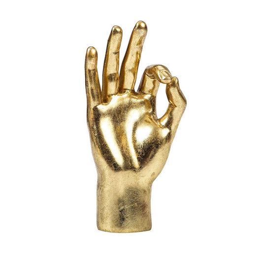 STATUA DECORATIVA MANO OK 15X6X24CM IN COLORE ORO