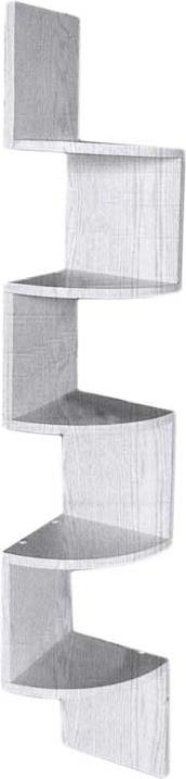 MAURY'S MENSOLA ANGOLARE IN LEGNO CON 4 RIPIANI 19X19X123 CM COLORE BIANCO