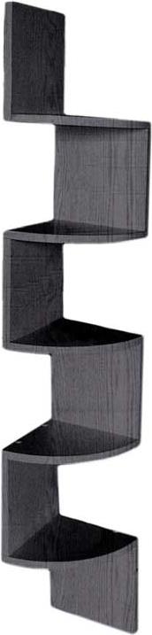 MAURY'S MENSOLA ANGOLARE IN LEGNO CON 4 RIPIANI 19X19X123 CM COLORE WENGÈ