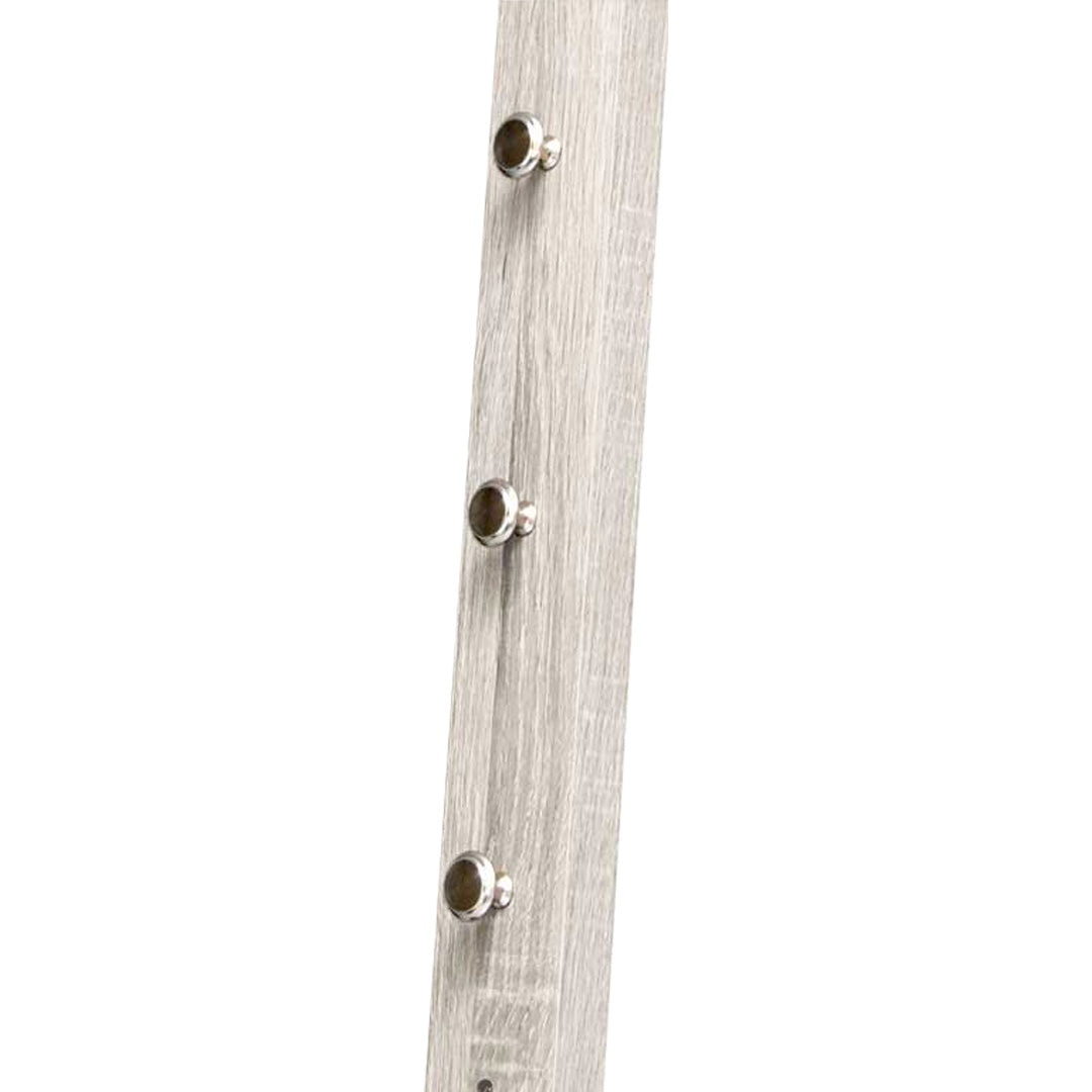 APPENDINO DA PARETE REALIZZATO IN LEGNO 25X6X70CM IN COLORE BIANCO CON 3 GANCI