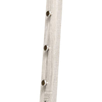 APPENDINO DA PARETE REALIZZATO IN LEGNO 25X6X70CM IN COLORE BIANCO CON 3 GANCI